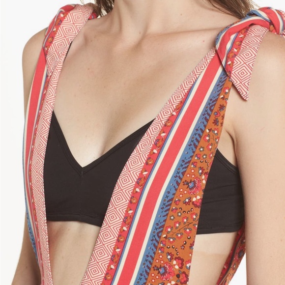 Free People Maritzah One Piece Romper Overalls Jumpsuit size 4 - Picture 5 of 5